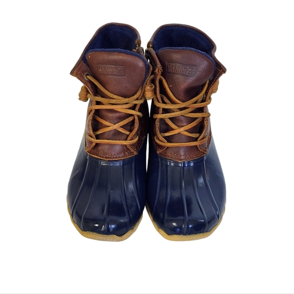 Sperry Top Sider Classic Saltwater Duck boots in Tan, Navy Womens Size 6 - Picture 10 of 10